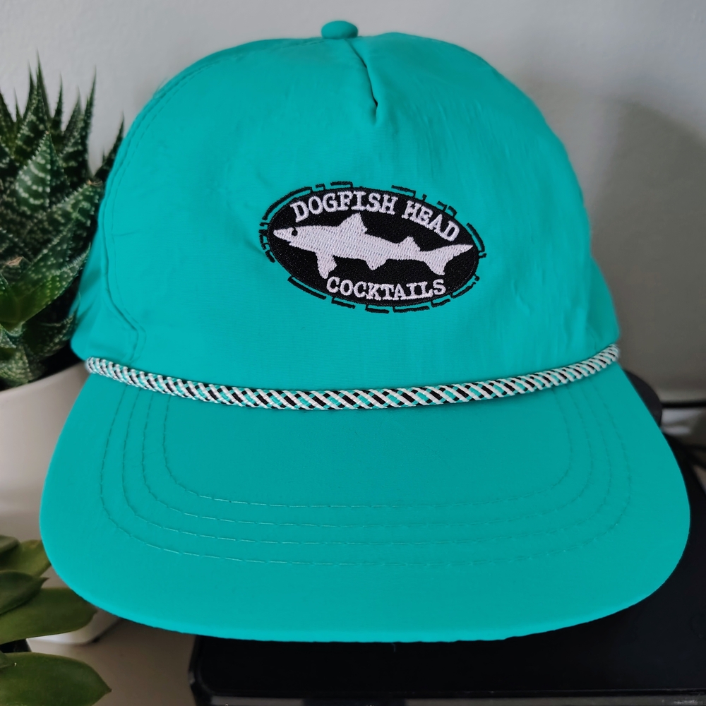 Teal Rope-Trim Baseball Cap